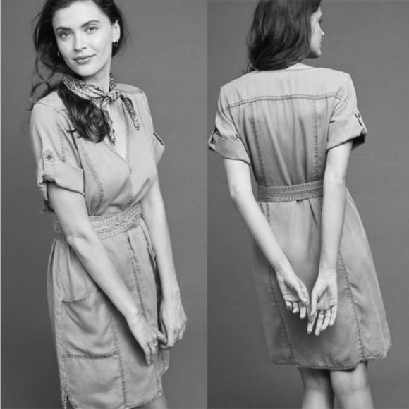 Anthropologie Pilcro and the Letterpress Black Shirt Dress SIZE Small - Picture 2 of 10